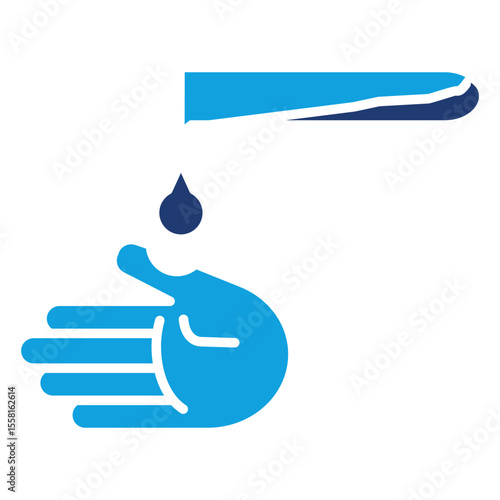 Job Stress Flat Blue Icon