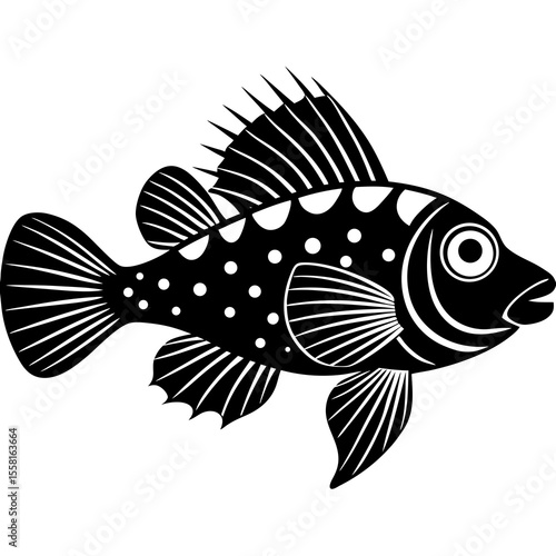 vector illustration of a fish