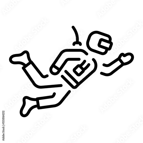 A linear style icon representing scuba diving