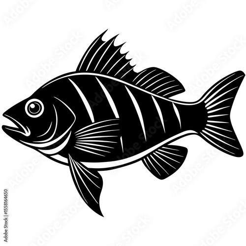 vector illustration of a fish