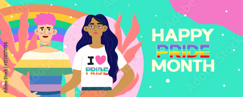 Pride celebration promoting inclusivity and diversity. Vector illustration