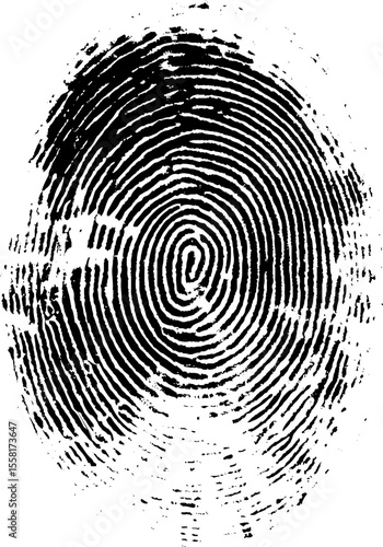 Fingerprint scanner. Icon for design on transparent background