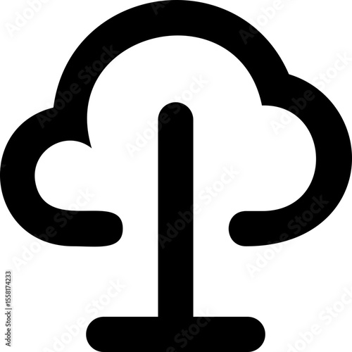 Cloud Connection Icon - Cloud Network Link Vector Symbol