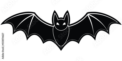 Bats Icons Set Black Flat Vector Silhouettes