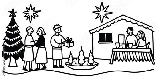 Christmas Eve Celebration Vector Design