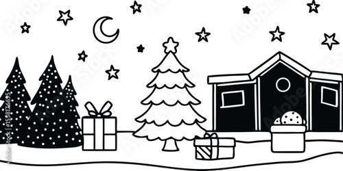 Christmas Eve Celebration Vector Design