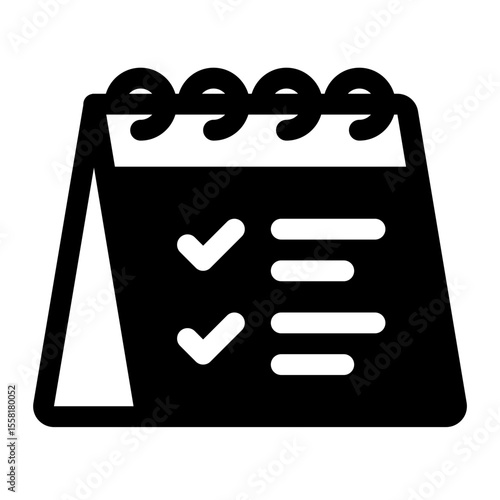 Desk Calendar Checklist Icon