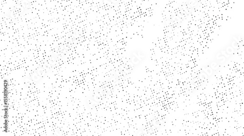 Minimal grunge speckle texture vector. Abstract dotted dust overlay with soft irregular dot pattern. Subtle distressed effect in black on white.