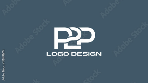 Bold P2P logo design with modern lettering, ideal for peer-to-peer networks, tech companies, or fintech brands
