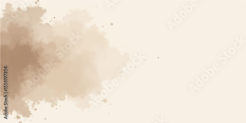 Vintage bright brown sky with white clouds and sun, a textured cloudscape perfect for a grunge background