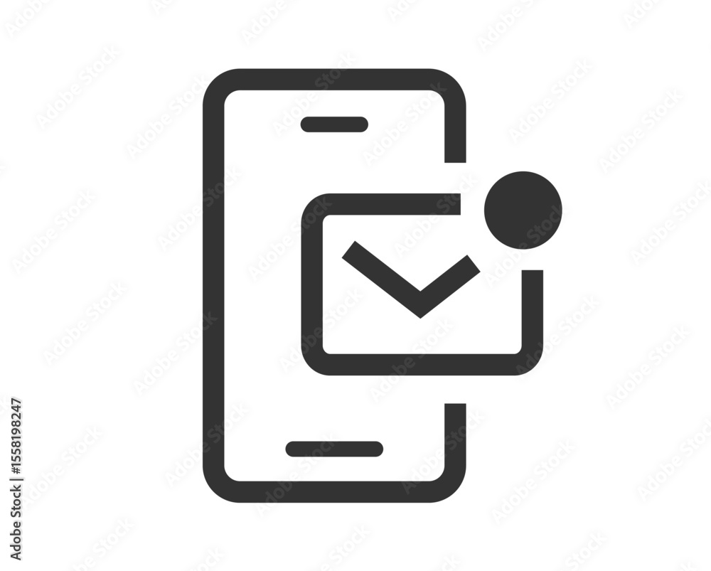 New email message line stroke icon on mobile cell phone vector simple graphic pictogram, cellphone smartphone incoming outline thin linear mail letter sign symbol, unread sms notification notice New email message line stroke icon on mobile cell phone vector simple graphic pictogram, cellphone smartphone incoming outline thin linear mail letter sign symbol, unread sms notification notice