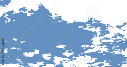 Blue sky with white clouds Abstract background Vector Illustration