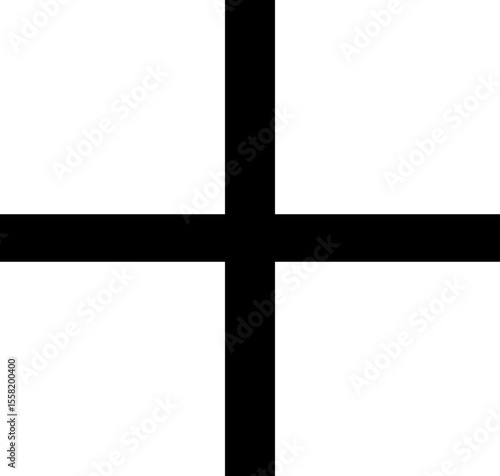 Plus Vector Icon: Minimalist Addition Symbol for Web UI, App Buttons and Interfaces