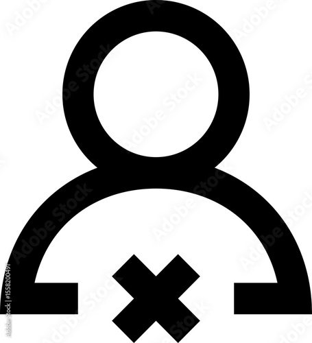 User Profile Close Remove Delete Icon Vector