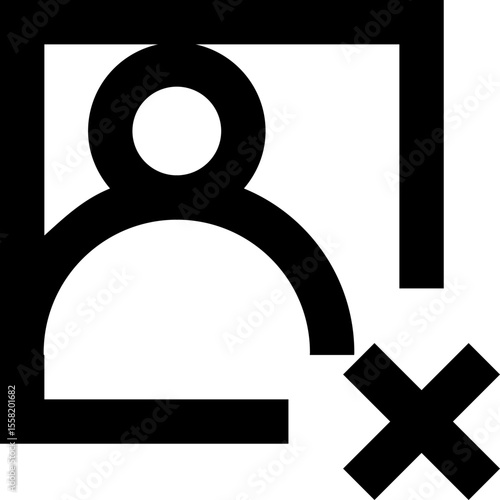 User Profile Image Close Remove Delete Icon Vector