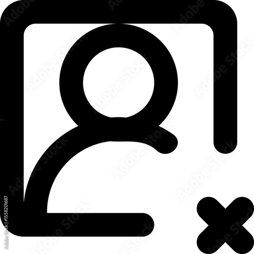 User Profile Image Close Remove Delete Round Icon Vector
