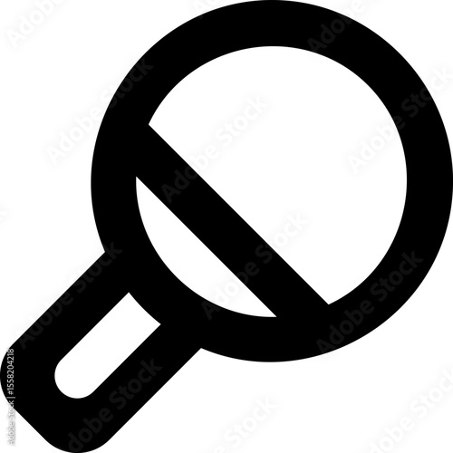 Search Blocked Magnifying Glass Forbidden No Results Icon Vector