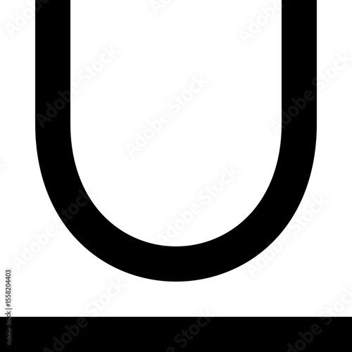 Letter U Typography Alphabet Vector Icon Design