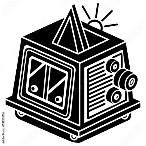 vector illustration of a film camera