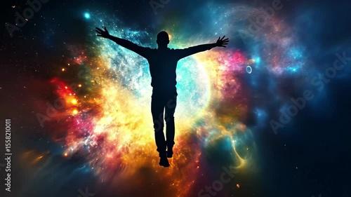 Wallpaper Mural Jumping through hyperspace surrounded by vibrant stars and cosmic colors, Abstract jump in space in hyperspace among stars and flying in the wormhole Torontodigital.ca