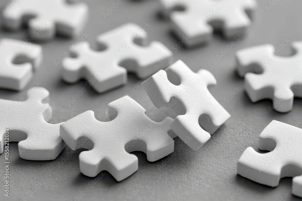 Fototapeta premium Puzzle pieces banner