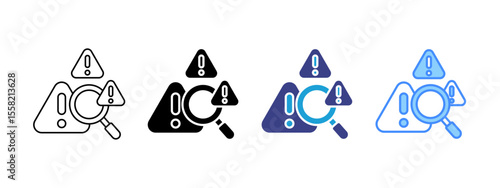 Magnifier Multipel Icon Set.