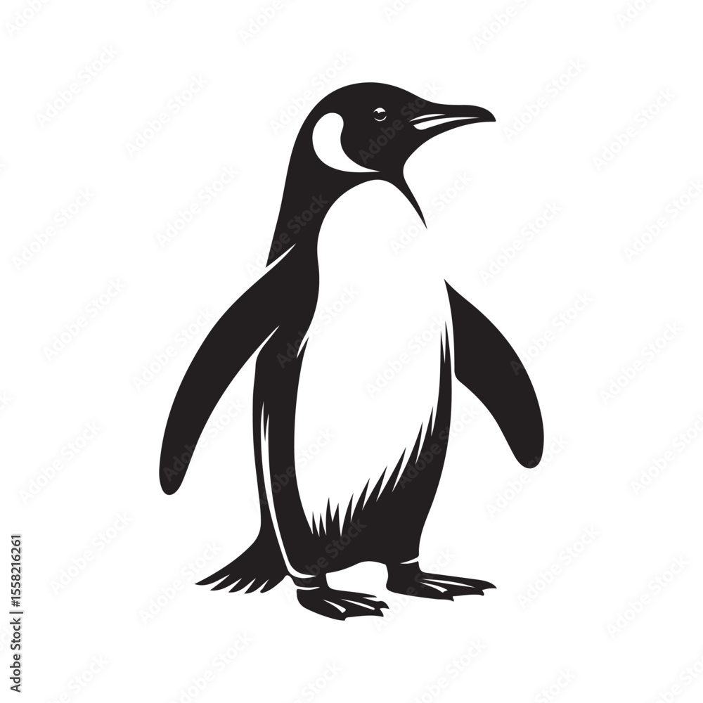 Obraz premium penguin silhouette vector