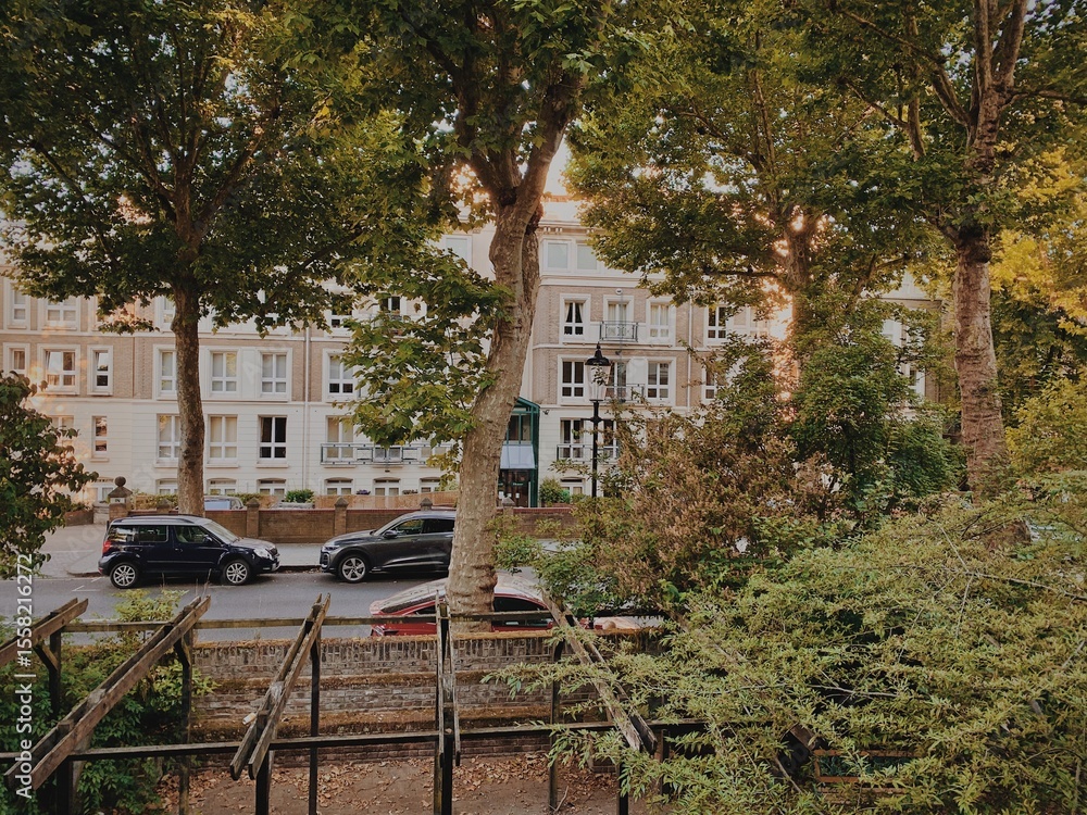 Fototapeta premium West London Residential Architecture, Edwardian Townhouses In Notting Hill, England, United Kingdom