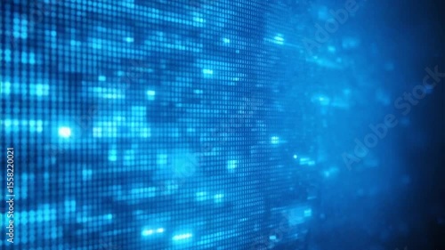 Wallpaper Mural Ambient flickering digital screen with soft blue highlights and pixel haze Torontodigital.ca