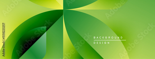Abstract floral design. Gradient shades create petal shapes. Modern, vibrant background suitable for presentations, banners.