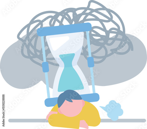 締め切りのプレッシャーを受ける男性