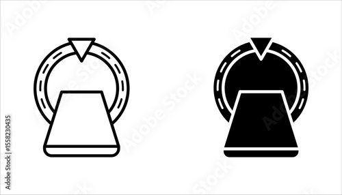 MRI and CT Scanner icon set. Medical imaging. Radiology doctor. Healthcare service. vector illustration on white background
