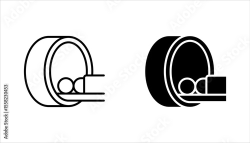 MRI and CT Scanner icon set. Medical imaging. Radiology doctor. Healthcare service. vector illustration on white background