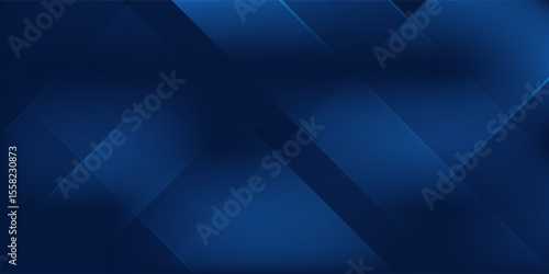 Modern black dark navy blue silver abstract pattern background. Geometric shape. Line triangle angle fold polygon design