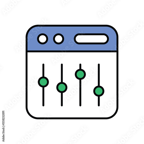 Sound Mixer Icon vector stock illustration