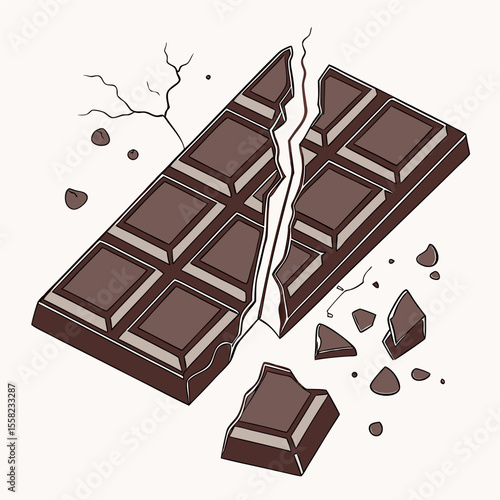 Hand Drawn Chocolate Bar Vector – Sweet Cocoa Snack Illustrations