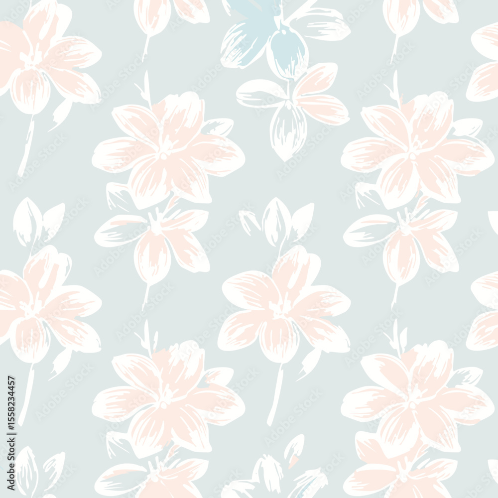 Floral Seamless Pattern – Elegant Botanical Background Design Floral Seamless Pattern – Elegant Botanical Background Design