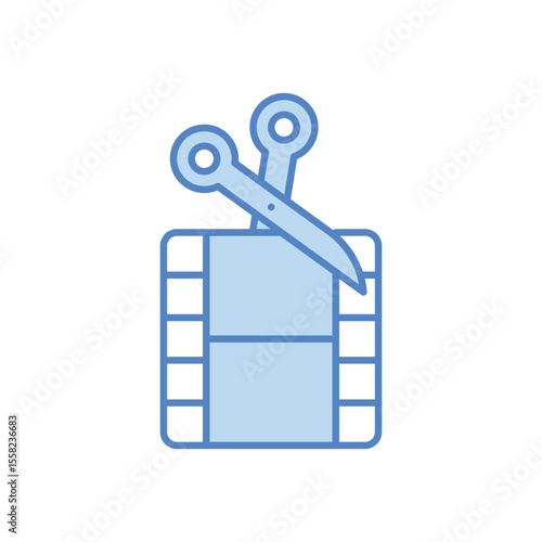 Film Editing Icon vector stock illustration