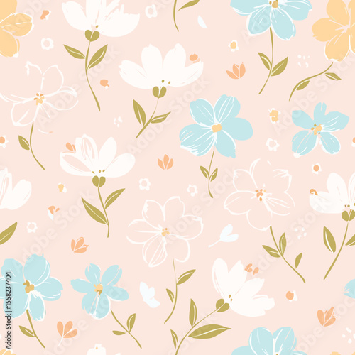 Floral Seamless Pattern – Elegant Botanical Background Design