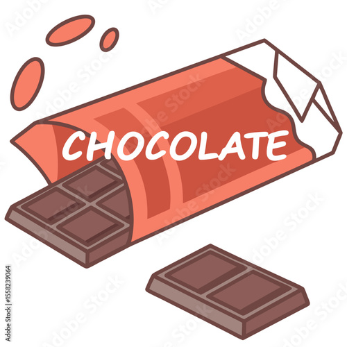 Hand Drawn Chocolate Bar Vector – Sweet Cocoa Snack Illustrations