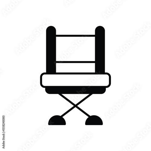Director Chair Icon vector stock illustration
