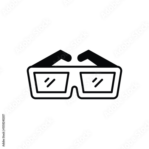 3D Glasses Icon vector stock illustration