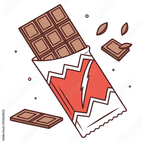 Hand Drawn Chocolate Bar Vector – Sweet Cocoa Snack Illustrations