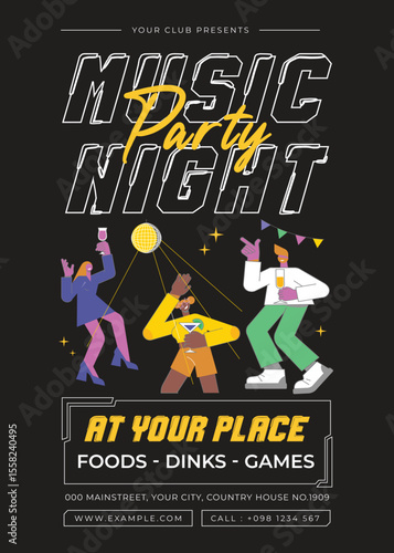 Music Party Celebration Flyer