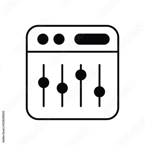 Sound Mixer Icon vector stock illustration
