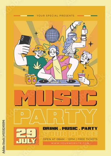 Music Party Celebration Flyer