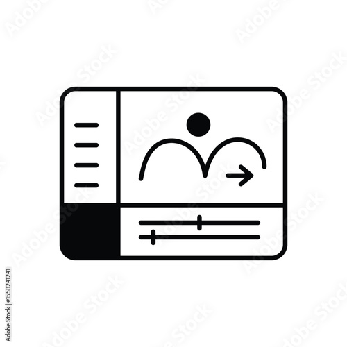 Animation Frame Icon vector stock illustration
