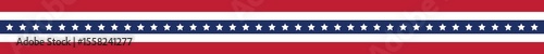 American ribbon flag. USA decorative banner border stripe. transparent png and vector illustration.