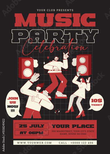 Music Party Celebration Flyer