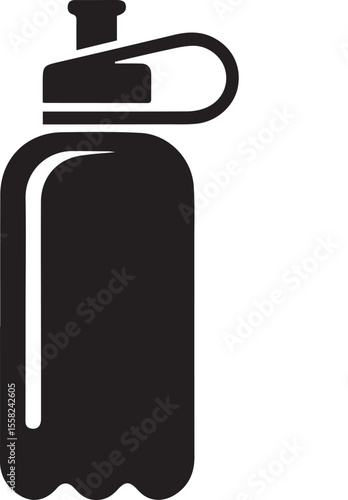 Sports Water Bottle Icon - Hydration or Fitness Container Symbol